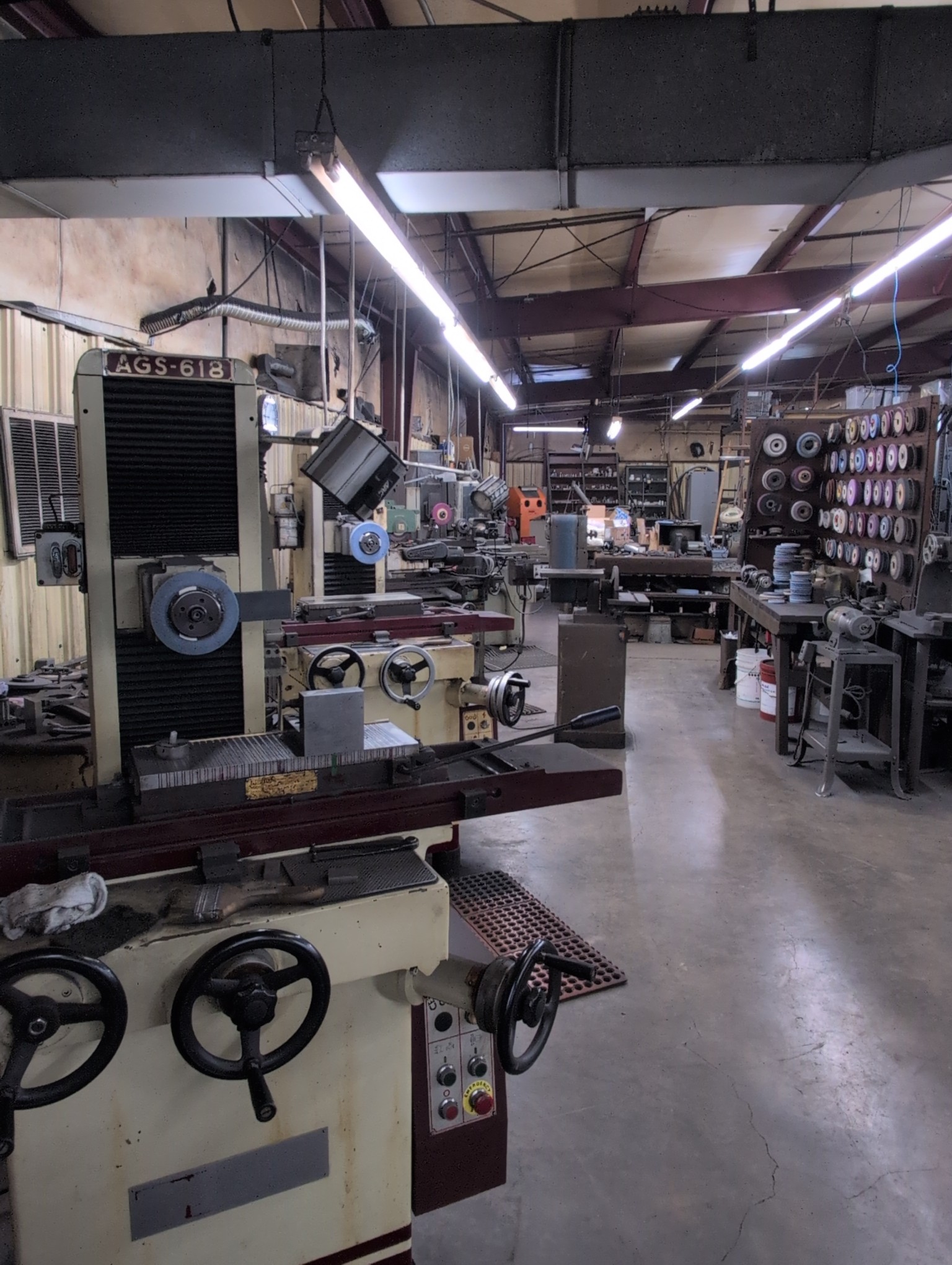 Grinding equipment on the Production Machine & Tool shop floor